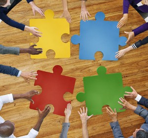 Business People Connection Corporate Jigsaw Puzzle Concept